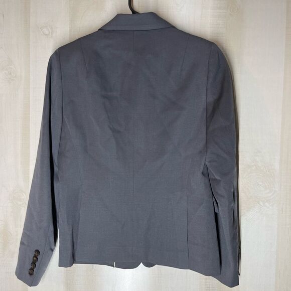 J. Crew gray 3 button wool lined blazer, size 4 petite - Picture 6 of 12